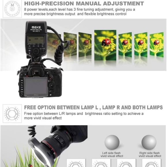 Meike iTTL TTL LED Macro Ring Flash Light for cannon like new - Picture 5 of 8